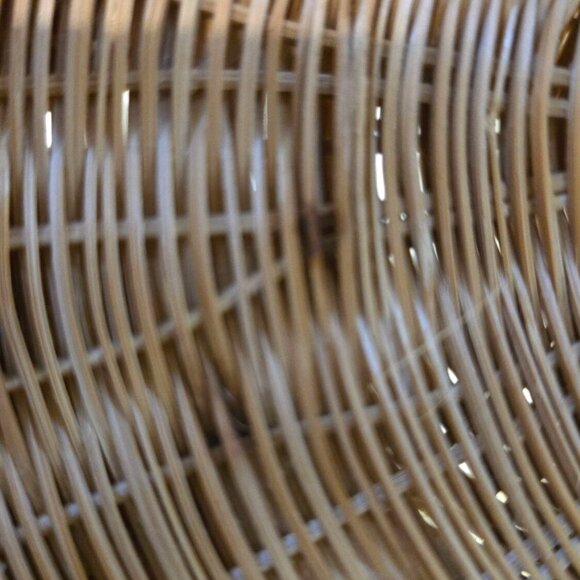 Vintage Bamboo Paper Plate Holders Set of 7, two designs basket weave - Picture 7 of 9